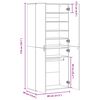 vidaXL Παπουτσοθήκη Sonoma Δρυς 80x39x178 εκ. από Επεξεργασμένο Ξύλο
