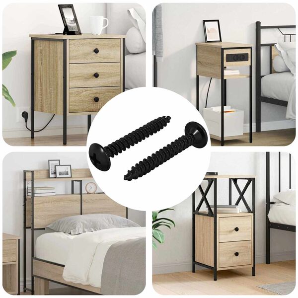 vidaXL &Kappa;&alpha;&rho;&phi;ί &Chi;&tau;&upsilon;&pi;ή&mu;&alpha;&tau;&omicron;&sigmaf; 2 pcs &Mu;&alpha;ύ&rho;&omicron; M4 x 28 mm &Alpha;&tau;&sigma;ά&lambda;&iota;