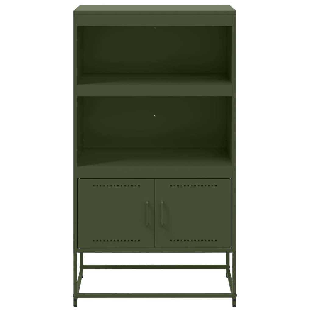 vidaXL Ραφιέρα Πράσινο Λαδί 68,5x38,5x123,5 εκ. από Ατσάλι