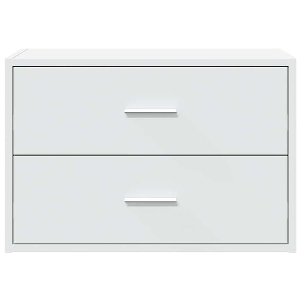 vidaXL Ντουλάπι με 2συρτάρια Λευκό 60x31x40cm Ξύλινο μηχανουργικό ξύλο