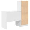vidaXL Γραφείο με αποθηκευτικό χώρο 2 pcs Λευκό 80 x 50 x 76 εκ.