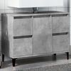 vidaXL Ντουλάπι Νιπτήρα Γκρι Σκυρ. 80 x 33 x 60 εκ. Επεξεργασμένο Ξύλο