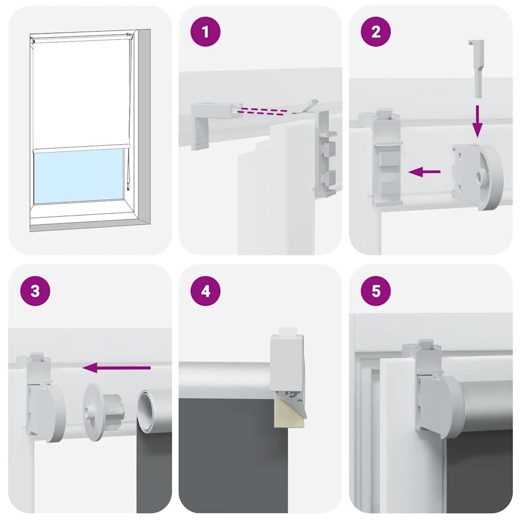 vidaXL Roller Blind Blackout Μαύρο 155x130 cm Πλάτος υφάσματος 151,6cm