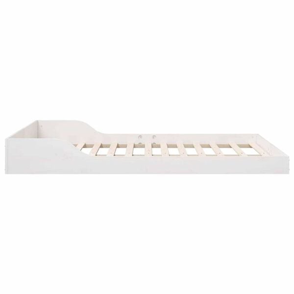 vidaXL Σκελετός Κρεβατιού Λευκό 140 x 190 cm Μασίφ ξύλο πεύκου