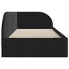 vidaXL Κρεβάτι Γωνίας με κεφαλάρι Μαύρο 100 εκ x 200 εκ Βελούδο