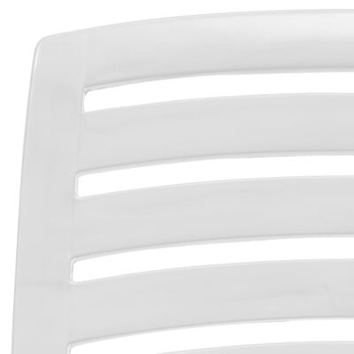 vidaXL Καρέκλες Παραλίας Πτυσσόμενες 4 τεμ. Λευκές Πλαστικές