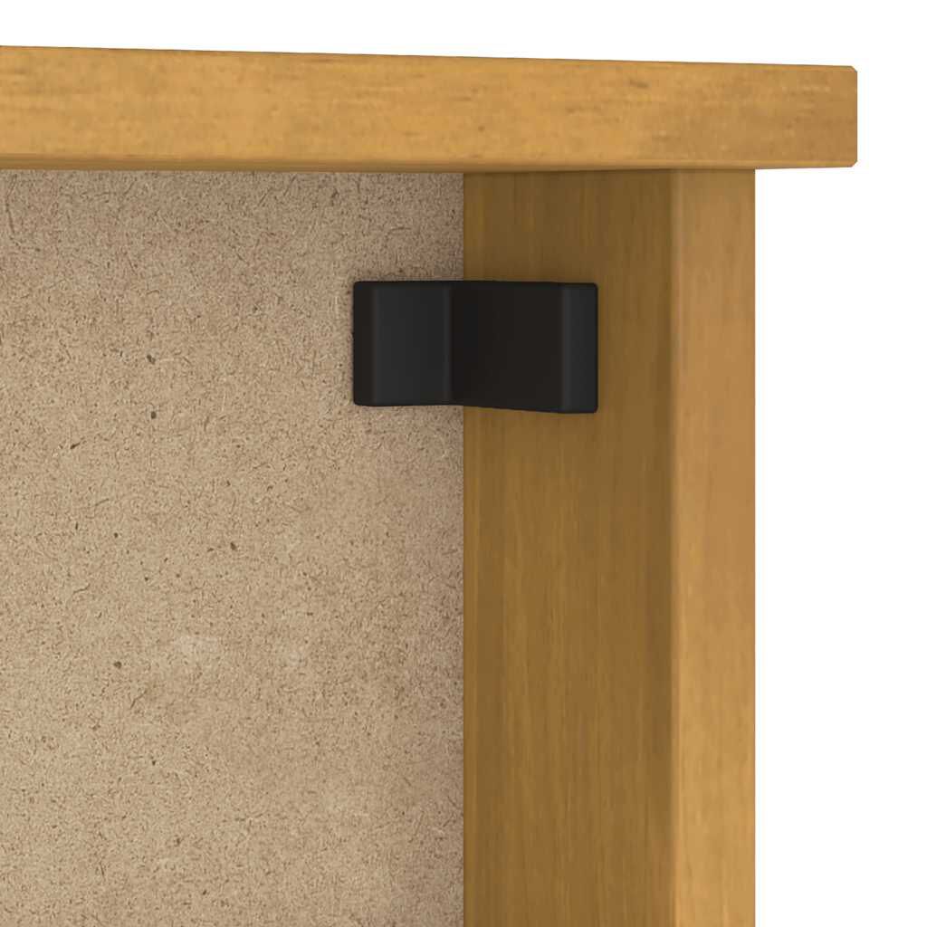 vidaXL Επίτοιχη κρεμάστρα παλτών SANDNES 87x12x35 εκ. Πεύκο μασίφ ξύλο