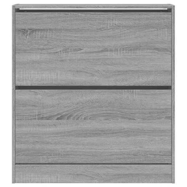 vidaXL Παπουτσοθήκη Γκρι Sonoma 80x21x87,5 εκ. από Επεξεργ. Ξύλο