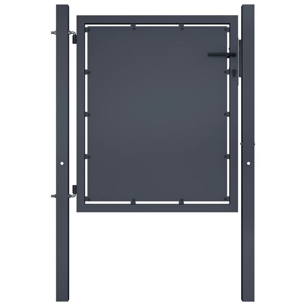 vidaXL Πόρτα Περίφραξης Κήπου Ανθρακί 100 x 75 εκ. Ατσάλινη