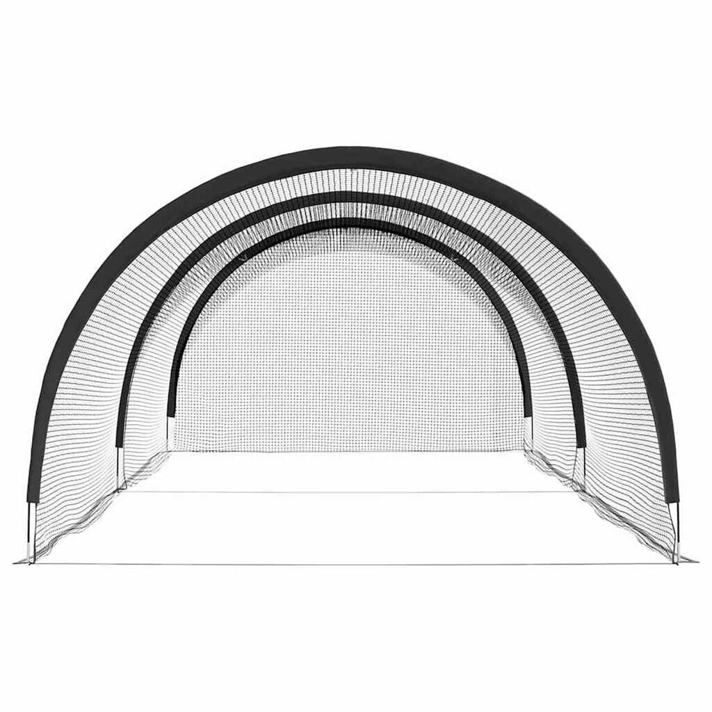 vidaXL Μπέιζμπολ & Σόφτμπολ Μαύρο 702 x 369,5 x 243,5 cm Πολυεστέρας