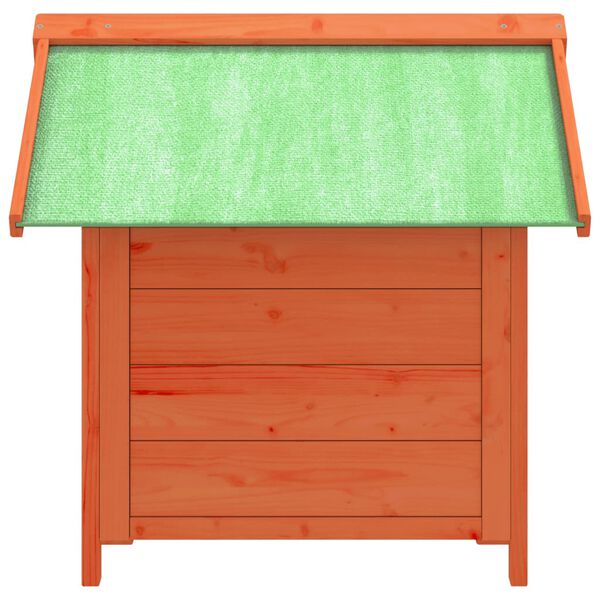 vidaXL Σπίτι Σκύλου Καφέ 65 x 65 x 61,5 εκ. από Μασίφ Ξύλο Πεύκου