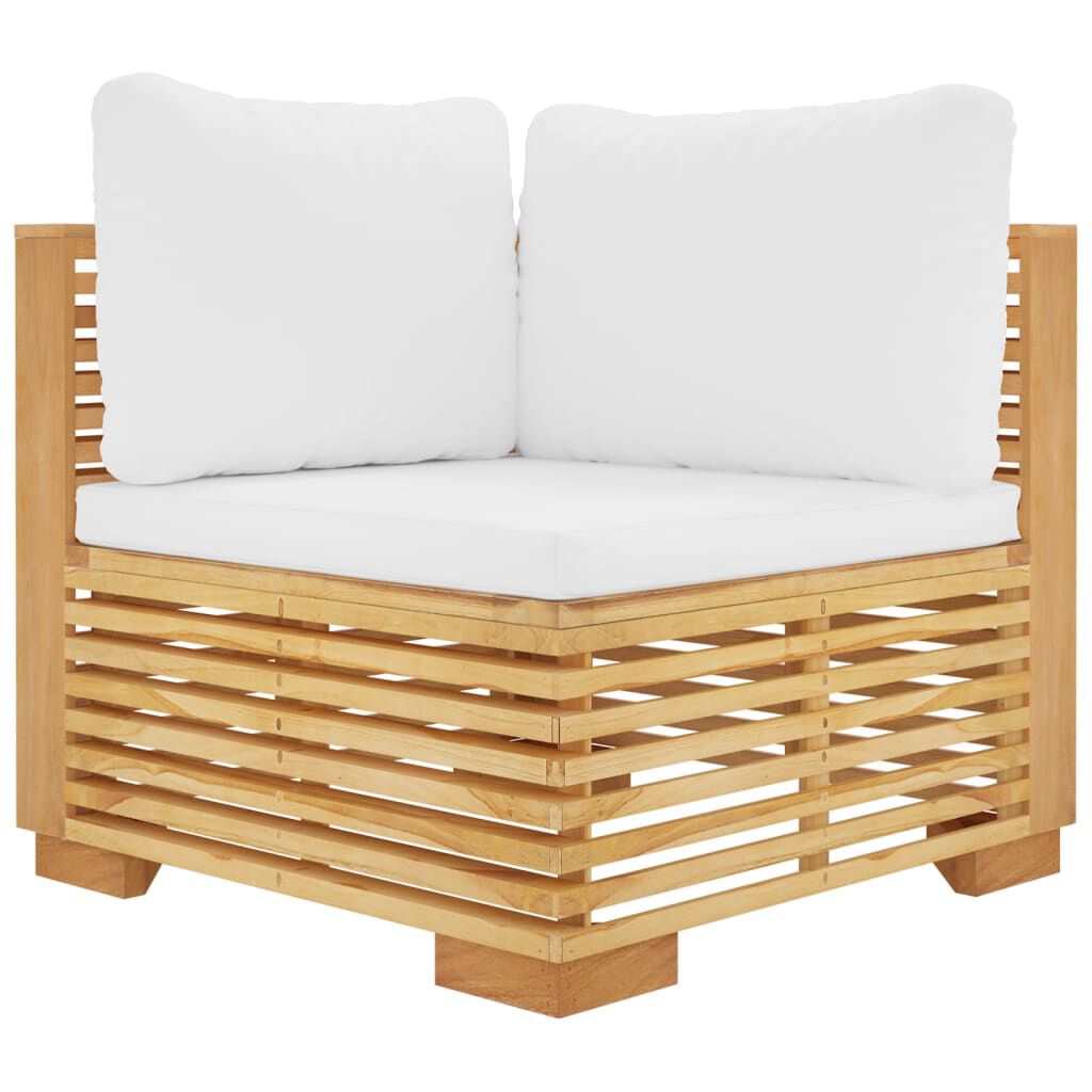 vidaXL Σαλόνι Κήπου Σετ 6 Τεμαχίων από Μασίφ Ξύλο Teak με Μαξιλάρια