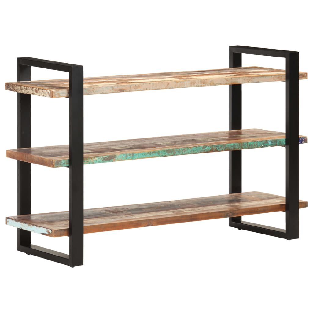 vidaXL Ραφιέρα με 3 Ράφια 120 x 40 x 75 εκ. Μασίφ Ανακυκλωμένο Ξύλο