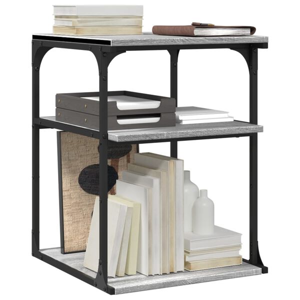 vidaXL Βάση Εκτυπωτή 3 Επιπέδων Γκρι Sonoma 43x48x64 εκ Επεξ. Ξύλο