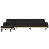 vidaXL Καναπές Κρεβάτι Γωνιακός Μαύρος 271 x 140 x 70 εκ. Βελούδινος