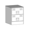 vidaXL Κομοδίνο Κίτρινο 34,5 x 39 x 44 εκ. από Χάλυβα