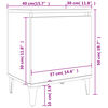 vidaXL Κομοδίνο Καπνιστή Δρυς 40 x 30 x 50 εκ. με Μεταλλικά Πόδια