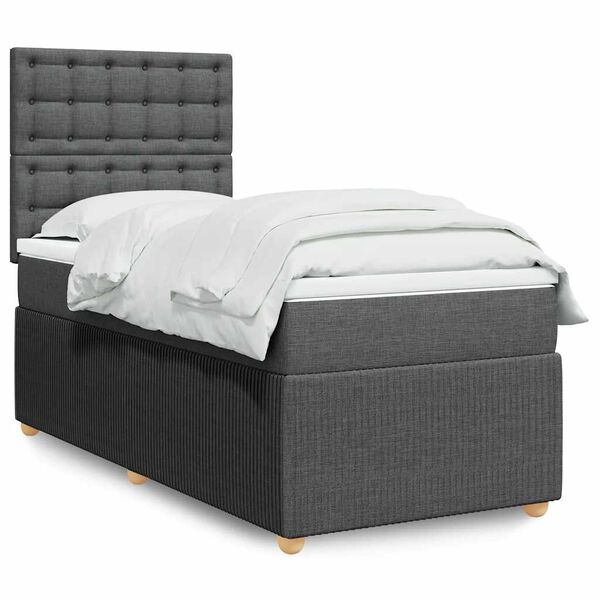 vidaXL &Kappa;&rho;&epsilon;&beta;ά&tau;&iota; Boxspring &mu;&epsilon; &Sigma;&tau;&rho;ώ&mu;&alpha; &Sigma;&kappa;&omicron;ύ&rho;&omicron; &Gamma;&kappa;&rho;&iota; 90x200 &epsilon;&kappa;. &Upsilon;&phi;&alpha;&sigma;&mu;ά&tau;&iota;&nu;&omicron;