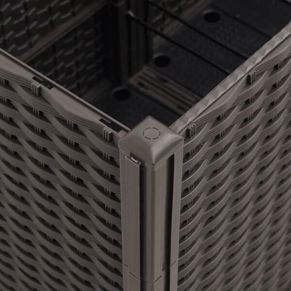 vidaXL Ζαρντινιέρα Κήπου με Καφασωτό Καφέ 160 x 160 x 140 εκ. από PP