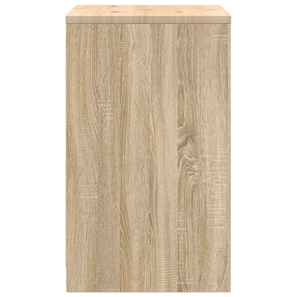 vidaXL ντουλάπι αποθήκευσης γκαράζ 60x51x85 εκ μασίφ ξύλο πεύκο