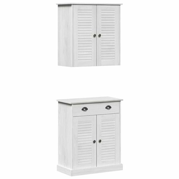 vidaXL Σετ Επίπλων Μπάνιου με συρτάρι 2 pcs Καφέ 67.5 x 34 x 80 εκ.