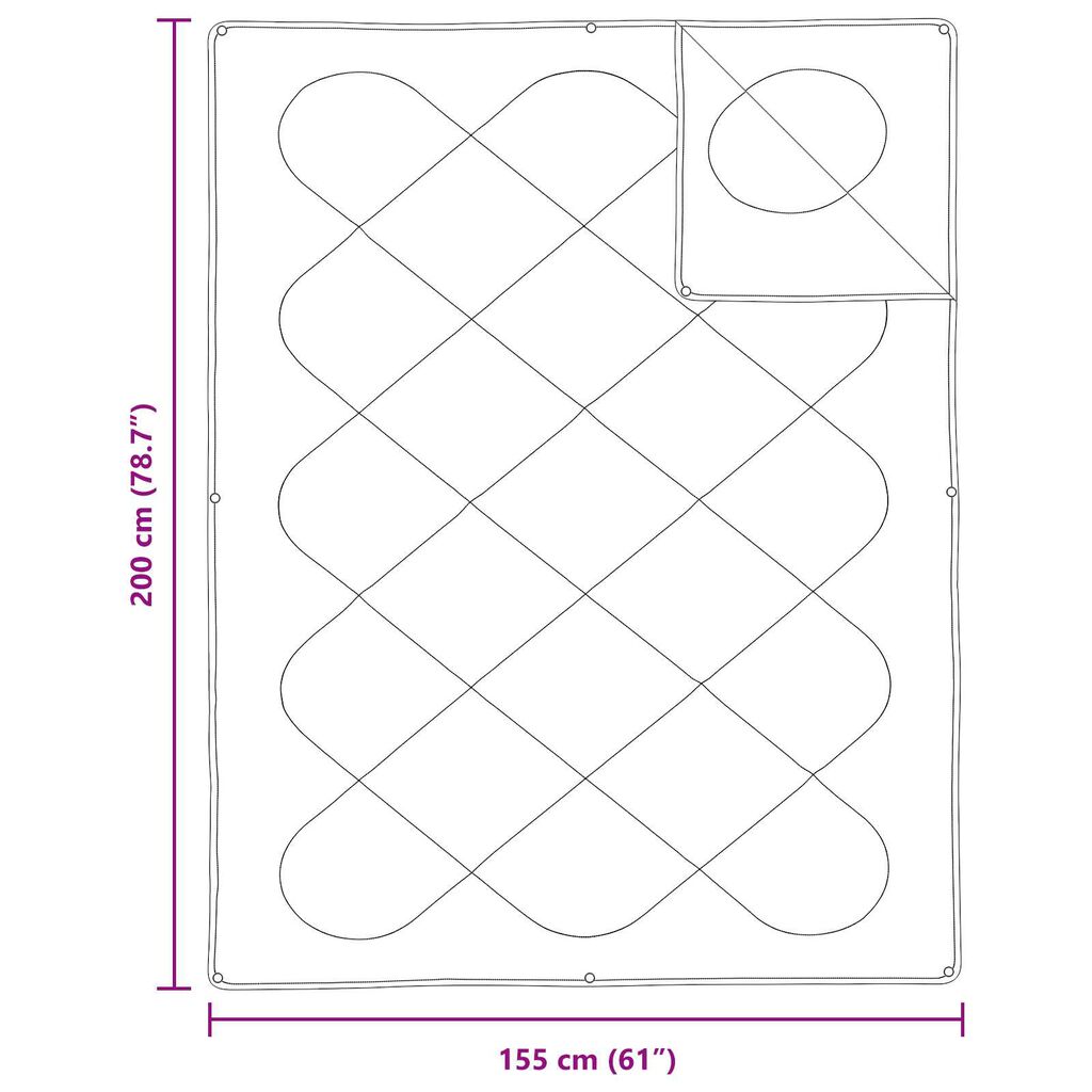 vidaXL Διπλό με Μαξιλάρι 2 pcs Λευκό 155 x 200 εκ. Μικροΐνες