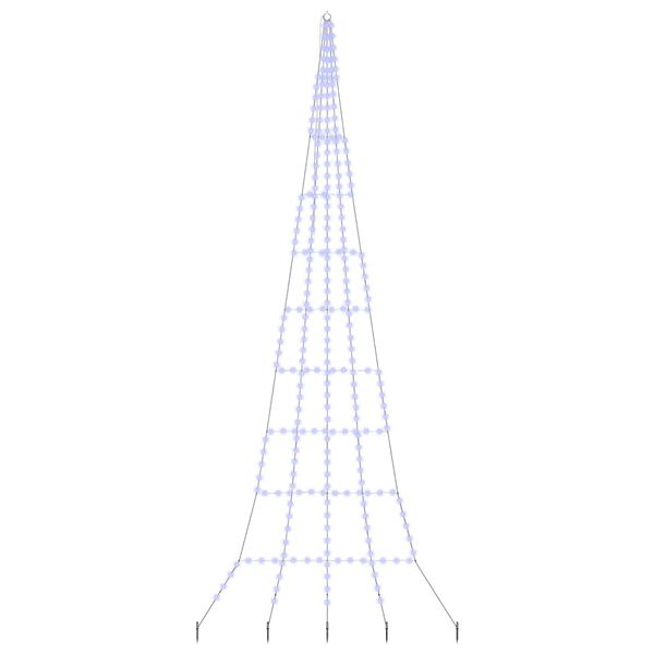 vidaXL Χριστουγεννιάτικο Δέντρο LED με Σφήνες Εδάφους Μπλε 500 cm