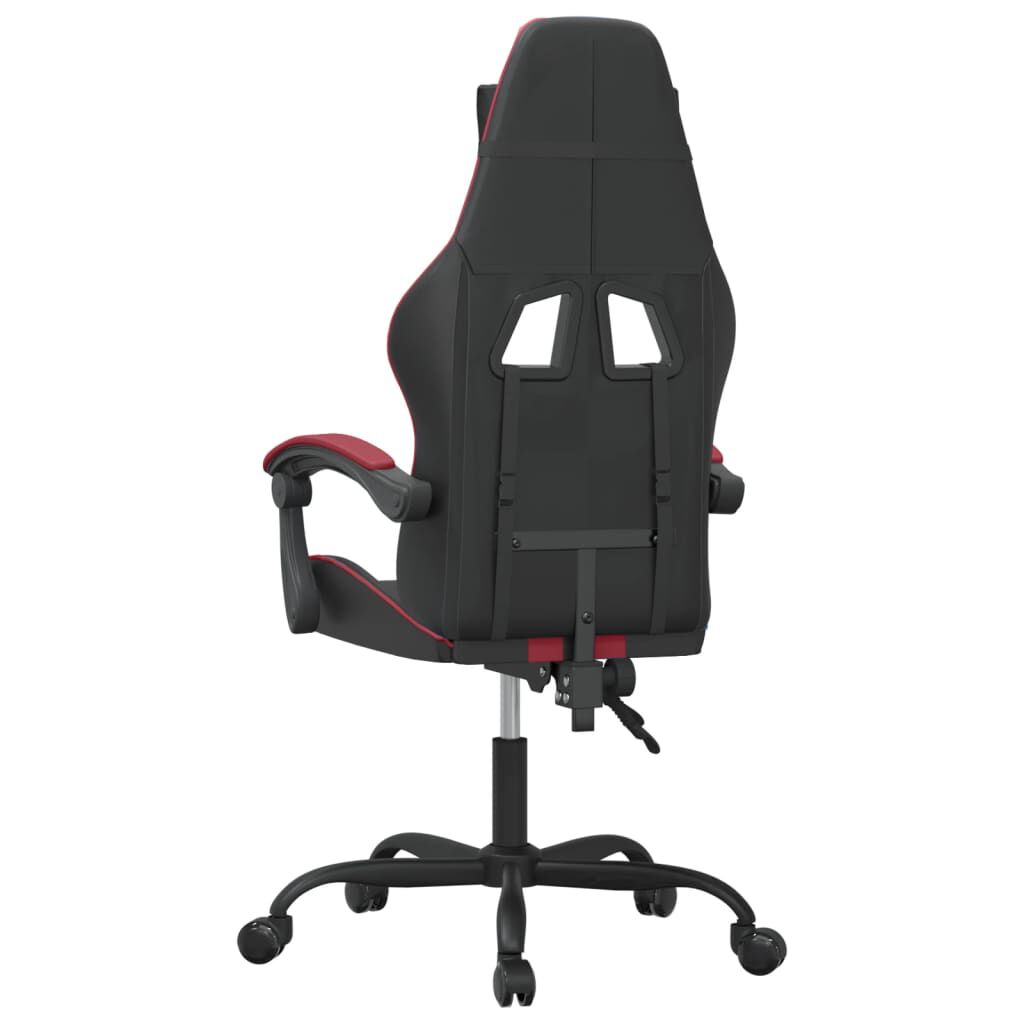 vidaXL Καρέκλα Gaming Περιστρεφόμενη Μαύρη/Μπορντό από Συνθετικό Δέρμα