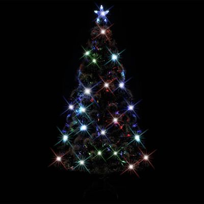 vidaXL Χριστουγεν. Δέντρο Προφωτισμένο με Βάση / Οπτικές Ίνες 150 εκ.