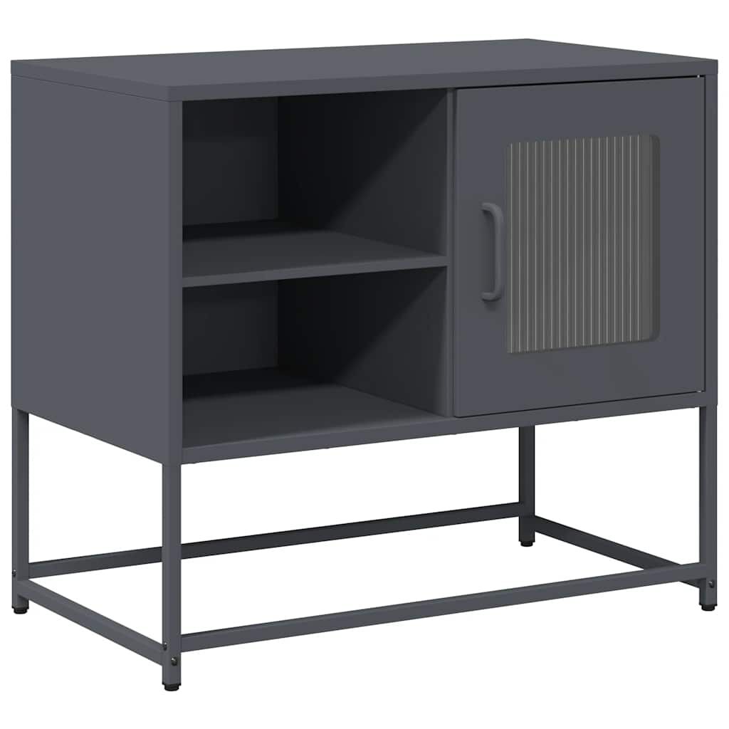 vidaXL Έπιπλο Τηλεόρασης Ανθρακί 68x39x60,5 εκ. από Χάλυβα