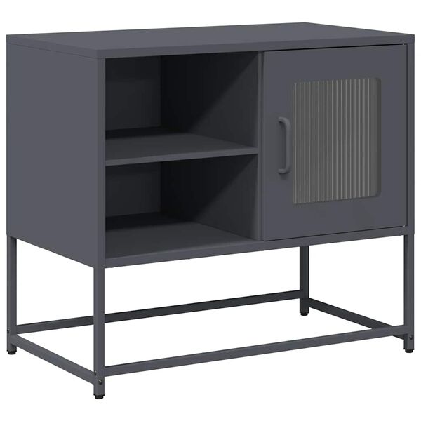 vidaXL Έπιπλο Τηλεόρασης Ανθρακί 68x39x60,5 εκ. από Χάλυβα