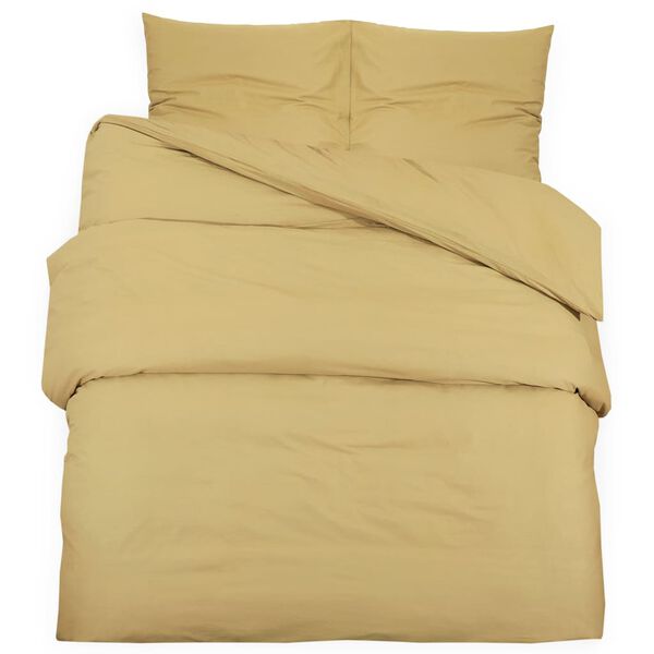 vidaXL Σετ Παπλωματοθήκης Taupe 240x220 εκ. Ελαφρύ Ύφασμα Μικροϊνών