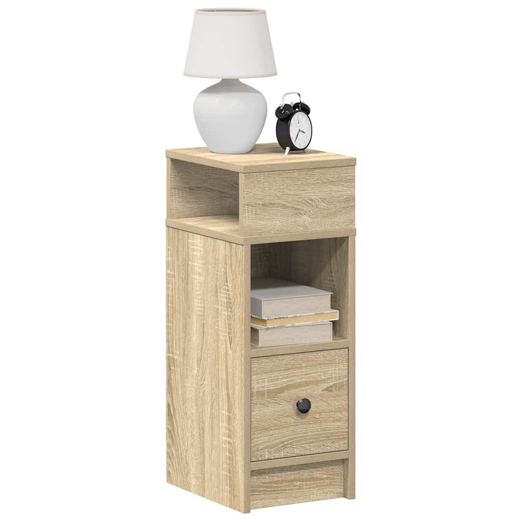 vidaXL Κομοδίνο με συρτάρι Sonoma Δρυς 25x31x66 εκ.