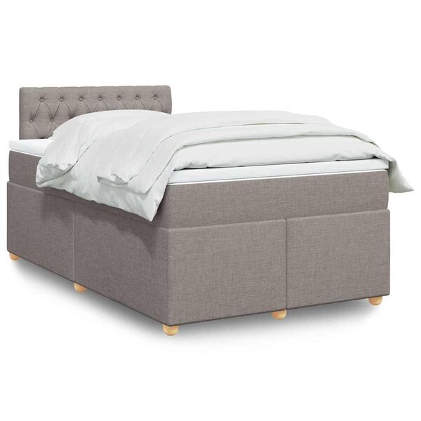vidaXL &Kappa;&rho;&epsilon;&beta;ά&tau;&iota; Boxspring &mu;&epsilon; &Sigma;&tau;&rho;ώ&mu;&alpha; Taupe 120x190 &epsilon;&kappa;. &Upsilon;&phi;&alpha;&sigma;&mu;ά&tau;&iota;&nu;&omicron;