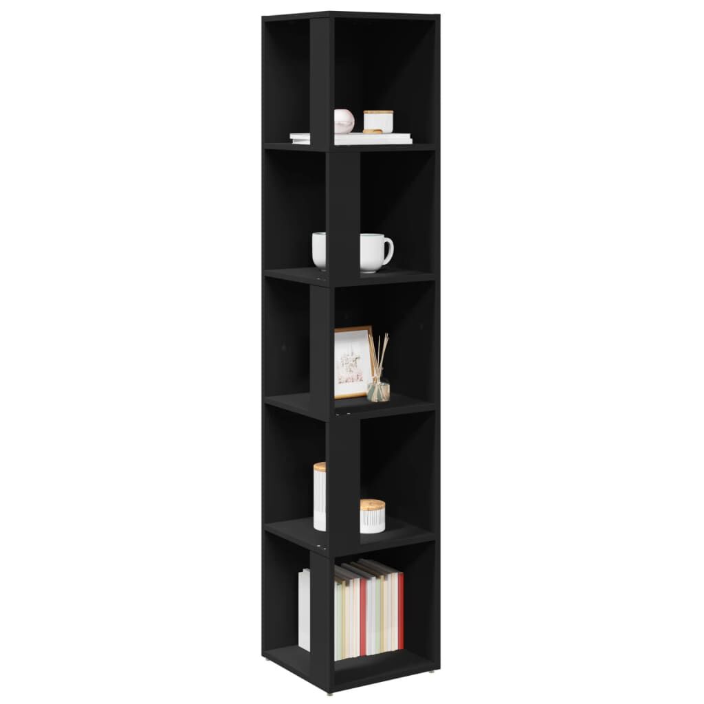 vidaXL Ντουλάπι Γωνία Μαύρο 33 x 33 x 164,5 εκ. από Επεξ. Ξύλο