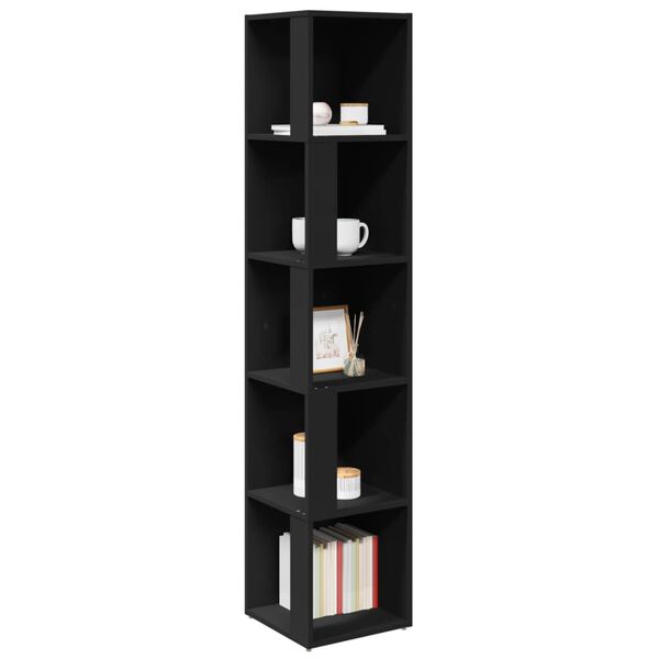 vidaXL Ντουλάπι Γωνία Μαύρο 33 x 33 x 164,5 εκ. από Επεξ. Ξύλο
