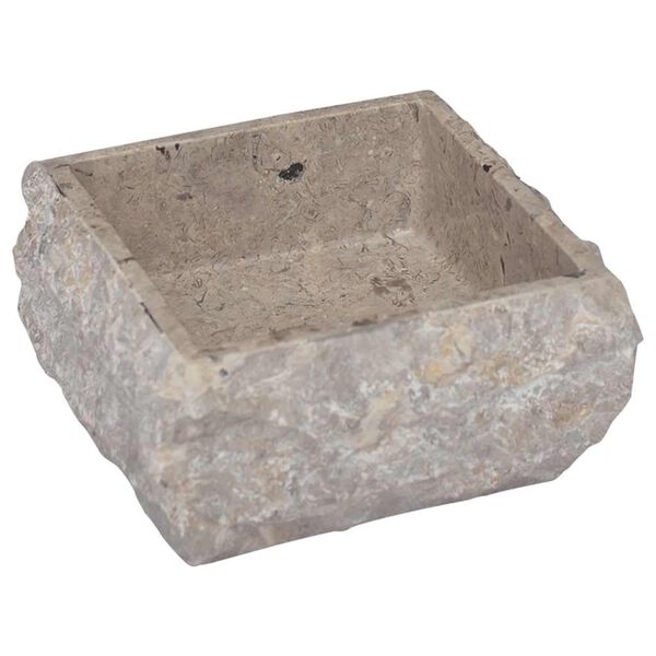 vidaXL Νιπτήρας Γκρι 30 x 30 x 13 εκ. Μαρμάρινος