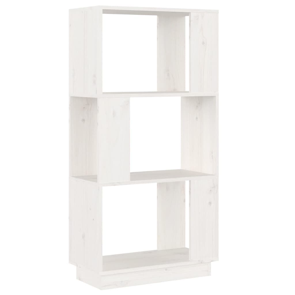 vidaXL Βιβλιοθήκη/Διαχωριστικό Χώρου Λευκό 51x25x101 εκ. Μασίφ Πεύκο