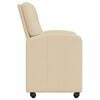 vidaXL Καρέκλες φαγητού με τροχούς 2 pcs Κρεμ 57 x 67 x 95 εκ ύφασμα