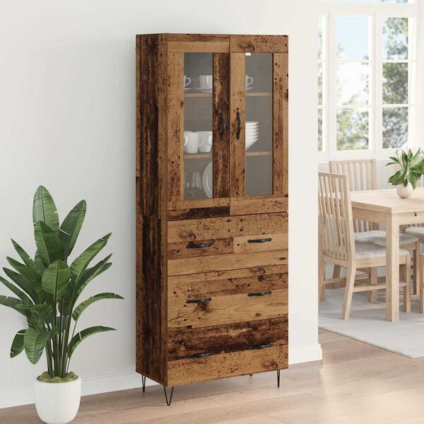 vidaXL Highboard &Pi;&alpha;&lambda;&iota;ό &Xi;ύ&lambda;&omicron; 69,5 x 34 x 90 &epsilon;&kappa;. &Epsilon;&pi;&epsilon;&xi;&epsilon;&rho;&gamma;&alpha;&sigma;&mu;έ&nu;&omicron; &xi;ύ&lambda;&omicron;