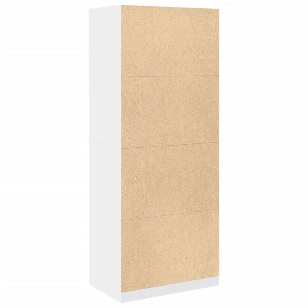 vidaXL Ντουλάπα Λευκή 80 x 50 x 200 εκ. από Επεξεργασμένο Ξύλο
