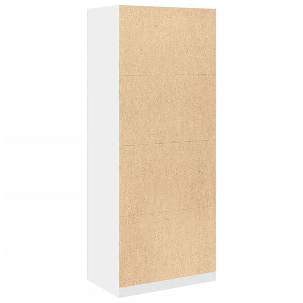 vidaXL Ντουλάπα Λευκή 80 x 50 x 200 εκ. από Επεξεργασμένο Ξύλο