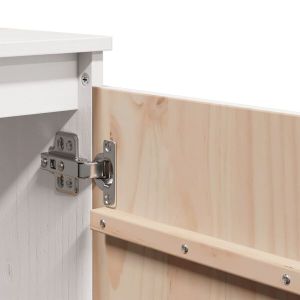 vidaXL Βοηθητικό Ντουλάπι Λευκό 60 x 36 x 65 εκ. από Μασίφ Ξύλο Πεύκου