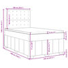 vidaXL Κρεβάτι Boxspring με Στρώμα Μαύρο 120x190 εκ. Υφασμάτινο