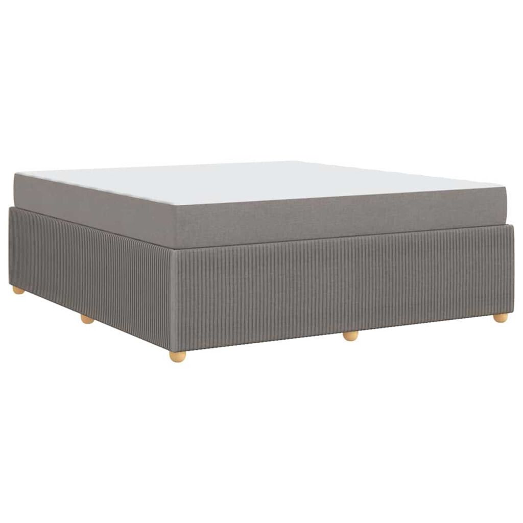 vidaXL Σκελετός κρεβατιού με στρώμα Taupe 180 x 200 cm ύφασμα