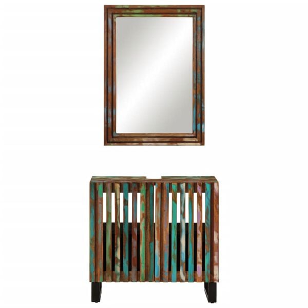 vidaXL Έπιπλα Μπάνιου Σετ 2 Τεμαχίων από Μασίφ Ξύλο Ακακίας