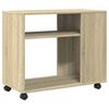 vidaXL Βοηθητικό Τραπέζι με Ρόδες Sonoma Δρυς 70x35x60 εκ. Επεξ. Ξύλο