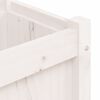 vidaXL Ζαρντινιέρα Λευκή 180 x 31 x 31 εκ. από Μασίφ Ξύλο Πεύκου