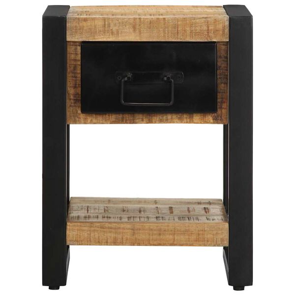 vidaXL Κομοδίνο 35x34x45 cm Στερεό ακατέργαστο ξύλο Μάνγκο