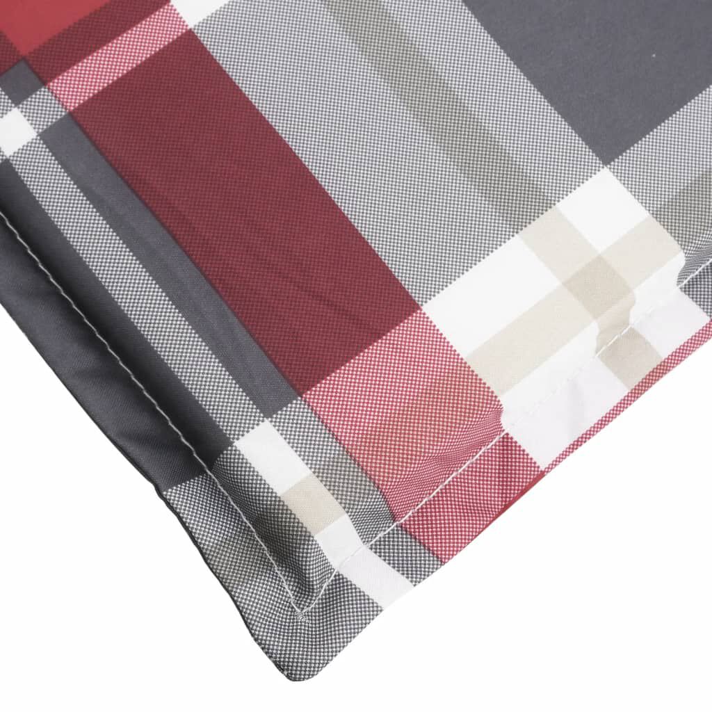 vidaXL Μαξιλάρι Ξαπλώστρας Κόκκινο Καρό 200x70x3 εκ. από Ύφασμα Oxford